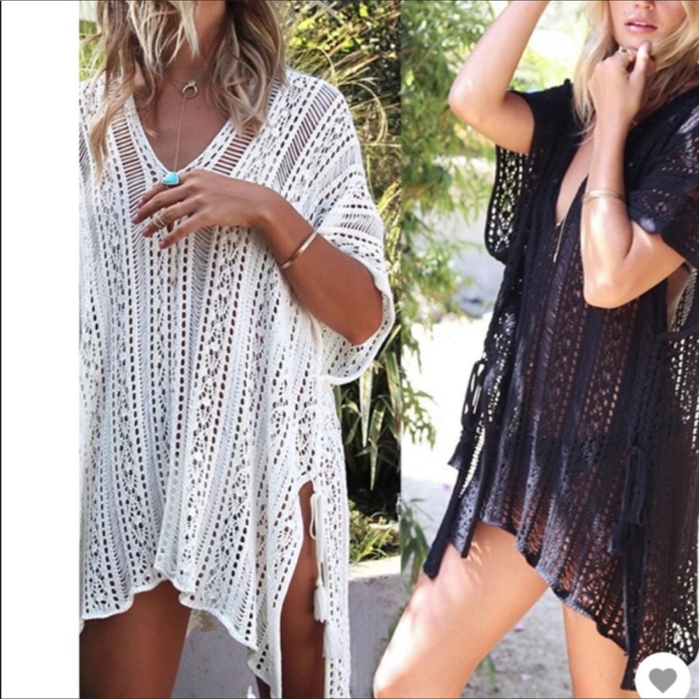 Black Crocheted Coverup - Picture 1 of 2